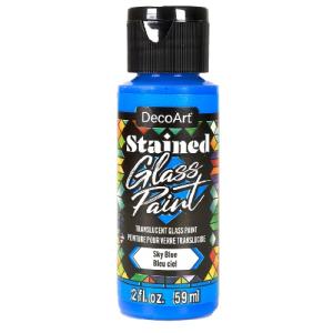 DecoArt Stained Glass Paint - (2oz/59ml) -Sky Blue