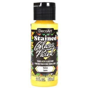 DecoArt Stained Glass Paint - (2oz/59ml) -Yellow