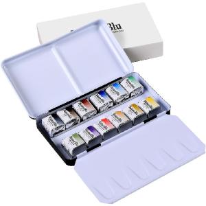 MaimeriBlu  Metal Box 12 Half Pan Professional Watercolor Set  M1698112