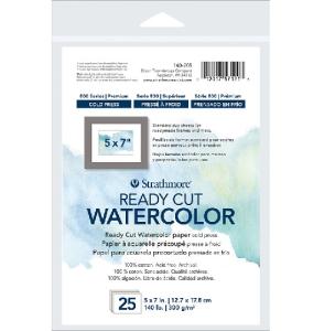 Strathmore 500 Series Watercolor Ready Cut 5"x7" 25ct Cold Cress