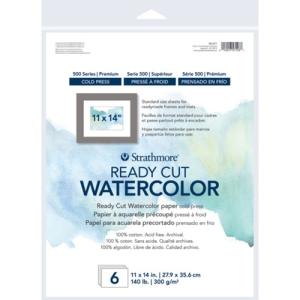 Strathmore 500 Series Watercolor Ready Cut 11"x14" 6ct Cold Cress