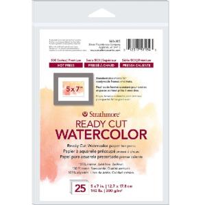 Strathmore 500 Series Watercolor Ready Cut 5"x7" 25ct Hot Press