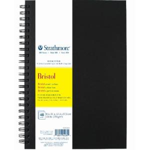 Strathmore 300 Series Smooth Bristol Art Book (358)8.5" x 11" - (48 sheets, 100lb) Spiral  Bound