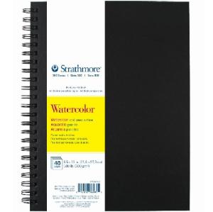 Strathmore 300 Series Watercolor Art Book (360)8.5" x 11" - (20 sheets, 140lb) Spiral  Bound