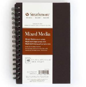 Strathmore 400 Series Mixed Media Art Book( 462 ) 5.5" x 8.5" - (40 pages, 184lb) Vellum Spiral Bound