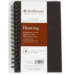Strathmore 400 Series Drawing Art Book (482) 5.5" x 8.5"   (56sheets ,80lb) Spiral Bound