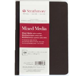Strathmore 500 Series Mixed Media Art Book (566) 5.5" x 8.5"   (32sheets ,90lb) Soft Cover