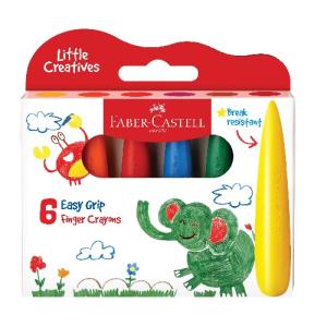 Faber-Castell Little Creatives 6ct Easy Grip Finger Crayons