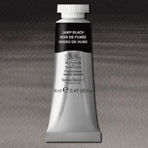 Winsor & Newton Professional Water Colour – (.47oz/14ml) Lamp Black