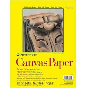 Strathmore 300 Series Canvas Paper Pad  9" x 12" (10 sheets, 115lb)
