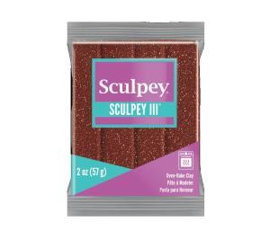 Sculpey III Oven-Bake Clay (2oz bar) - Garnet Glitter