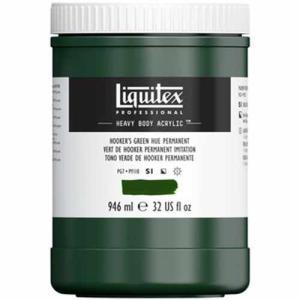 Liquitex Professional Heavy Body Acrylic Paint - (32oz/946ml) Hooker's Green Hue Permanent