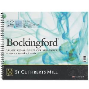 St Cuthbert's Bockingford Watercolor Spiral Bound Pad - 12"X16" Cold Press  47030001011E