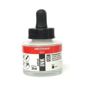 Royal Talens Amsterdam Acrylic Ink - (1oz/30ml) Titanium White