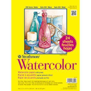 Strathmore 300 Series Watercolor Paper 9"x12" - (24 sheets, 140lb) Cold Press
