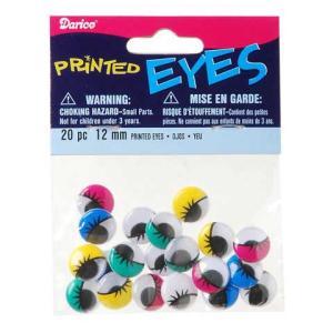 Darice Printed Wiggle Eyes Assorted Colors 12mm (20 count)