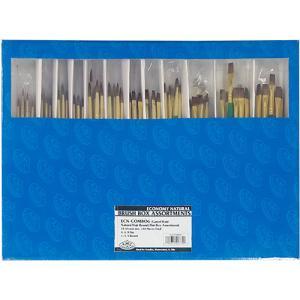 Royal Langnickel Brush Box Classpack - (144 Pack) Economy Natural Camel Hair Rounds/Flats