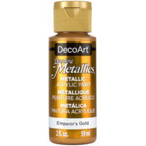 DecoArt Dazzling Metallics Acrylic Paint - (2oz/59ml) Emperor's Gold
