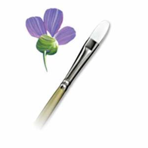 Royal Langnickel Snowhite Taklon Brush - Short Handle, Filbert #8