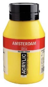 Royal Talens Amsterdam Acrylic Paint - (33.8oz/1000ml) 275 Primary Yellow