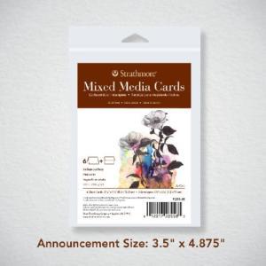 Strathmore Mixed Media Cards & Envelopes 6ct,184lbs 3.5" x 4.875"  ST205-18