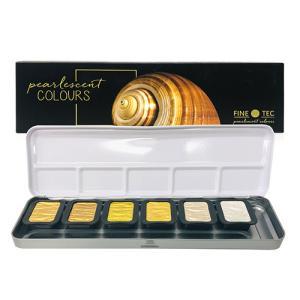 FineTec Pearlescent Watercolor Set - (6 Pack) Silver & Gold