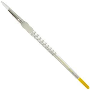 Royal Langnickel Soft-Grip White Taklon Brush - Long Handle, Round #8