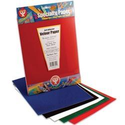 Hygloss Specialty Paper 8.5" x 11" - (10 Sheets) Assorted Velour Paper