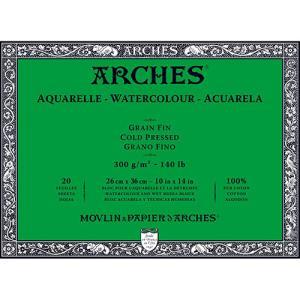 Arches Watercolor Cold Press Block 10" x 14" - (20 Sheets, 140lb)