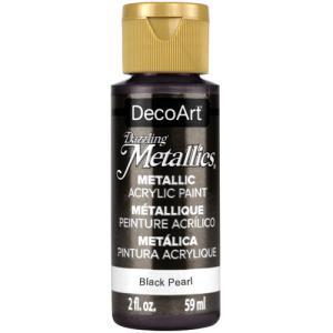 DecoArt Dazzling Metallics Acrylic Paint - (2oz/59ml) Black Pearl