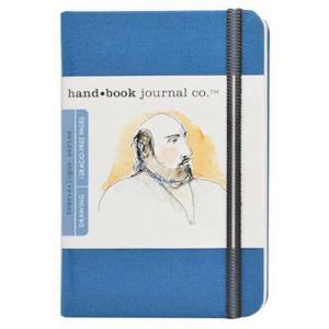 Global Art Travelogue Drawing Hand Book - Portrait (5.5" x 3.5") Ultramarine Blue