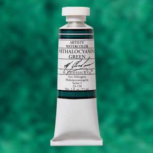 M. Graham & Co. Watercolor Paint – (0.5oz/15ml) Phthalocyanine Green