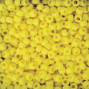 Pony Beads 6mmx9mm- Yellow (1000ct)