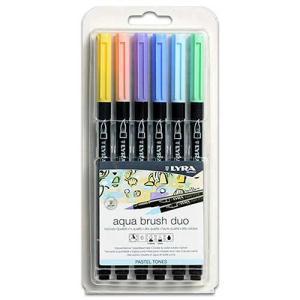 Lyra Aqua Brush Duo Marker 6ct Set Pastels  LYL6521061