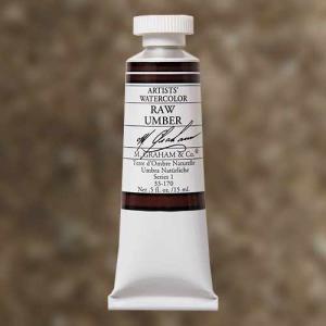 M. Graham & Co. Watercolor Paint – (0.5oz/15ml) Raw Umber