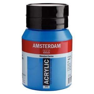 Royal Talens Amsterdam Acrylic Paint - (16.9oz/500ml) Primary Cyan