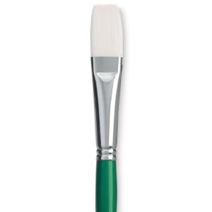 Princeton Summit 6100 Series White Synthetic Long Handle Brush for Oil & Acrylic - Flat 12