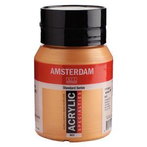 Royal Talens Amsterdam Acrylic Paint - (16.9oz/500ml) Deep Gold