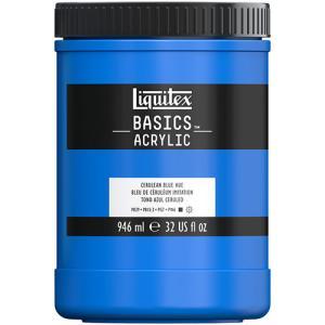 Liquitex Basics Acrylic Paint - (32oz/946ml) Cerulean Blue Hue