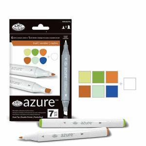Royal Langnickel Azure Dual-Tip Alcohol Marker Set - 7pc Trail