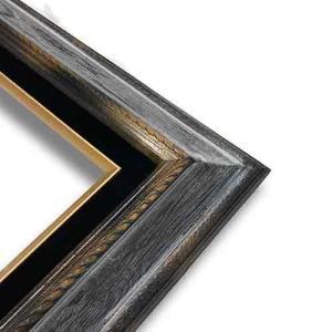 Closeout Econo Frame Stained Walnut Grey with Black Liner - 4"x5"