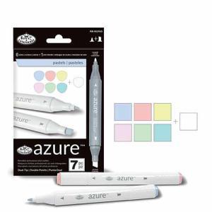 Royal Langnickel Azure Dual-Tip Alcohol Marker Set - 7pc Pastel