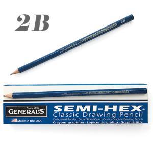 General's Semi-Hex Classic Drawing Pencils - (12 Pack) 2B