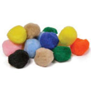 Craft Pom Poms Assorted Color 3/4" (100 count)