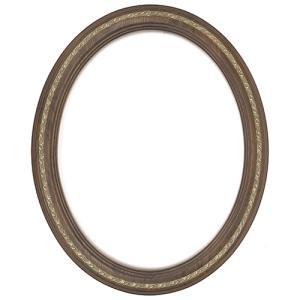 Closeout Oval Frame Walnut with Gold Inlay - 22" x 28"