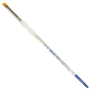 Royal Langnickel Soft-Grip Gold Taklon Brush - Short Handle, Shader #4