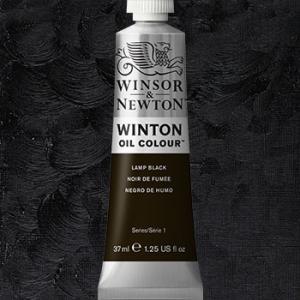 Winsor & Newton Winton Oil Colour Paint - (1.25oz/37ml) Lamp Black