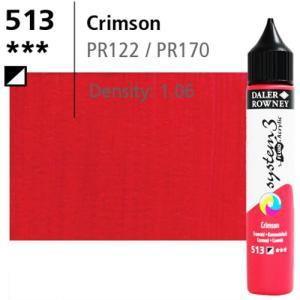 System3 Fluid Acrylics Crimson -29.5ml Applicator Bottle 139029513