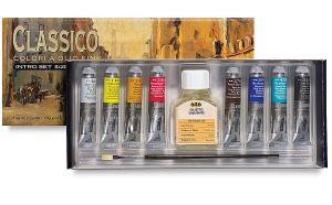 Maimeri Classico Oil Paint Intro Set 8ct 20ml + Thinner & Brush
