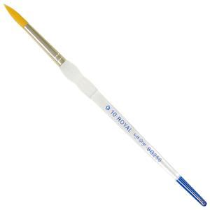 Royal Langnickel Soft-Grip Gold Taklon Brush - Short Handle, Round #10
